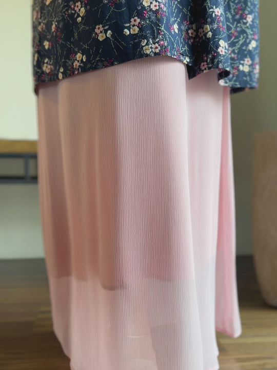 ROSE Flowy Dress with Overcoat Set