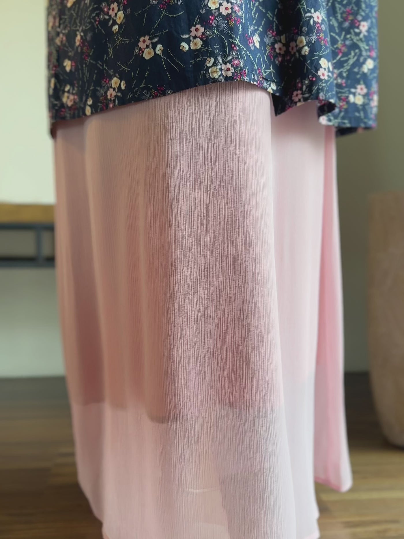 ROSE Flowy Dress with Overcoat Set