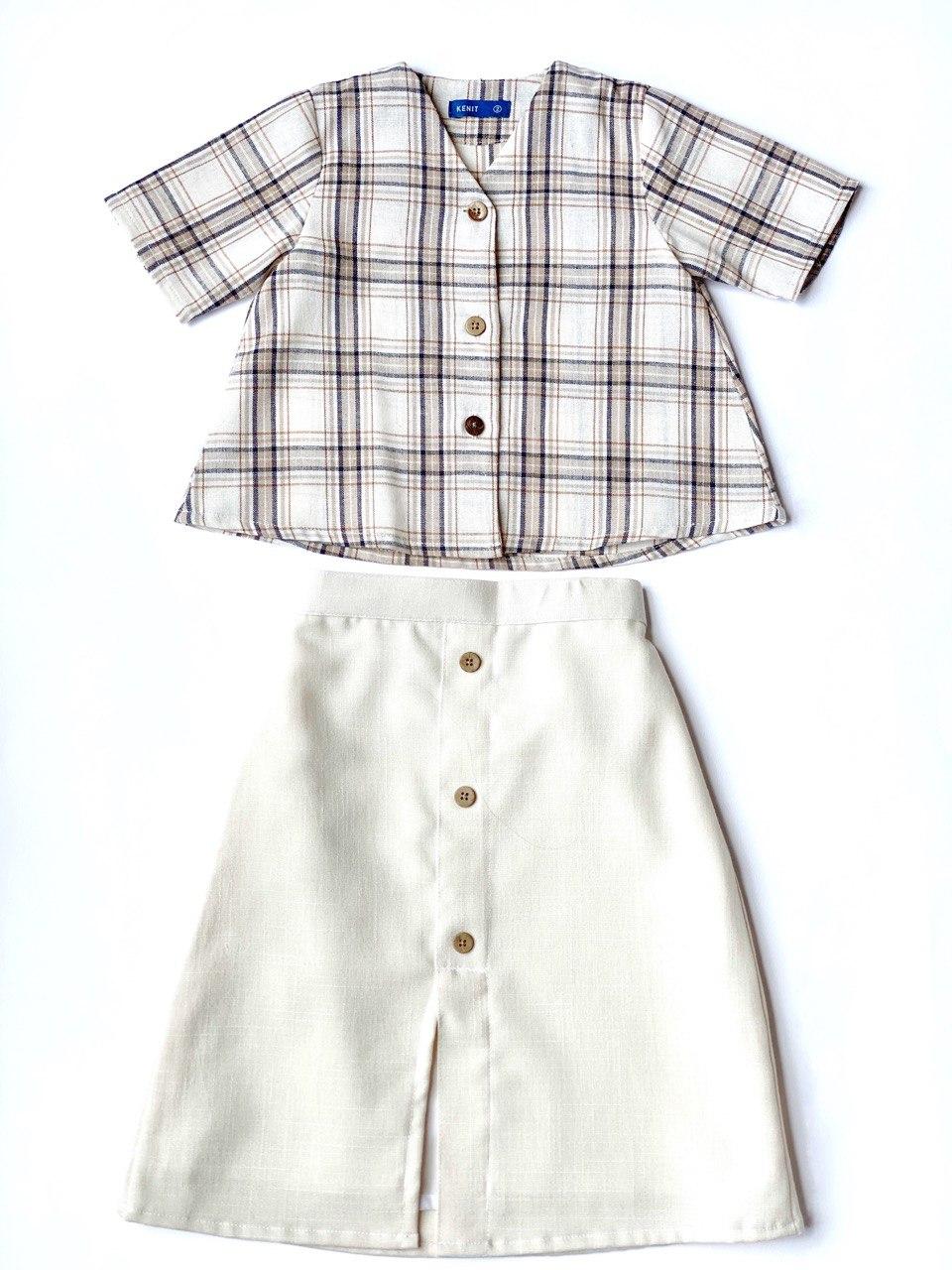 EMMA Plaid Cotton Blouse