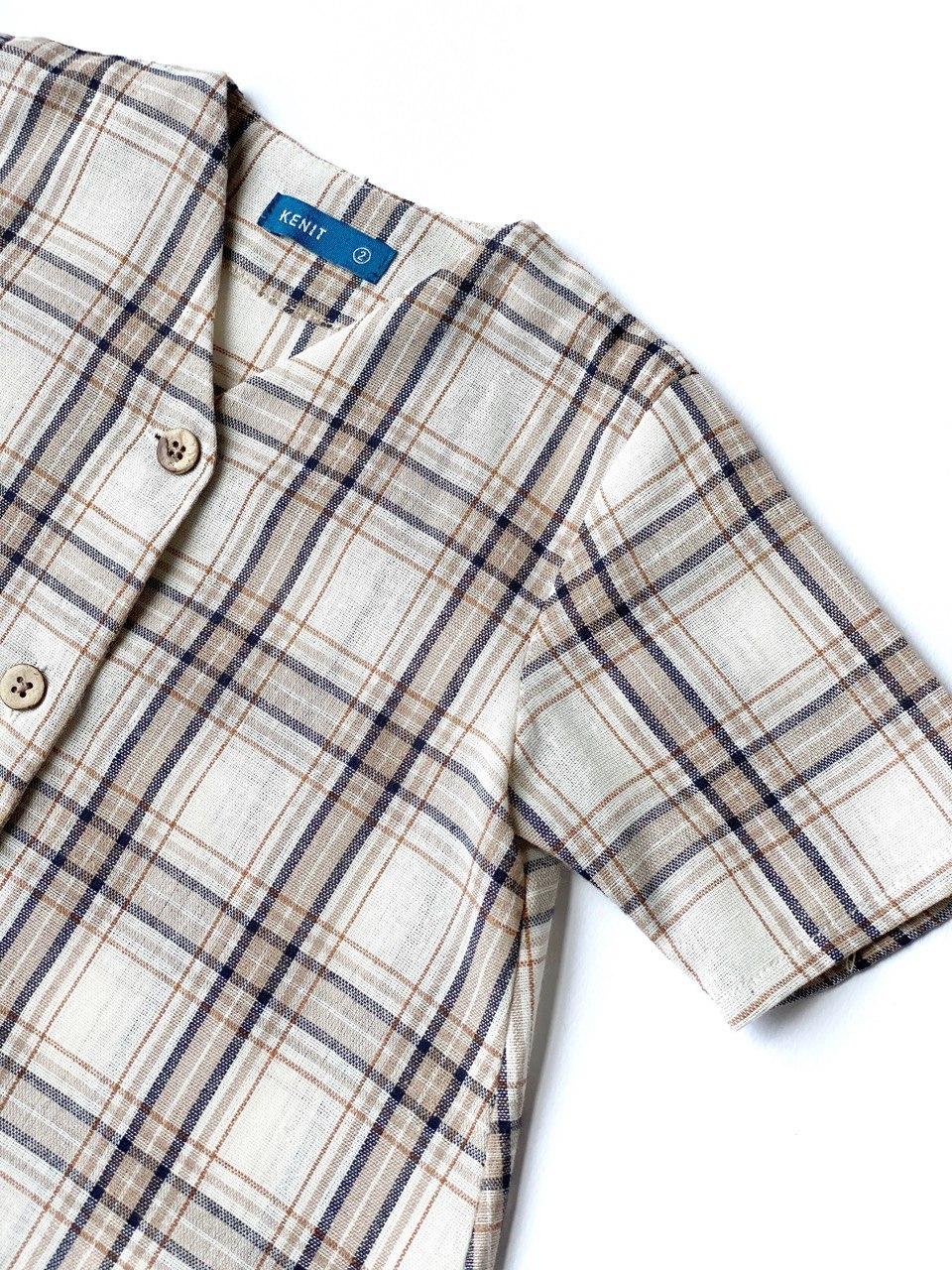 EMMA Plaid Cotton Blouse