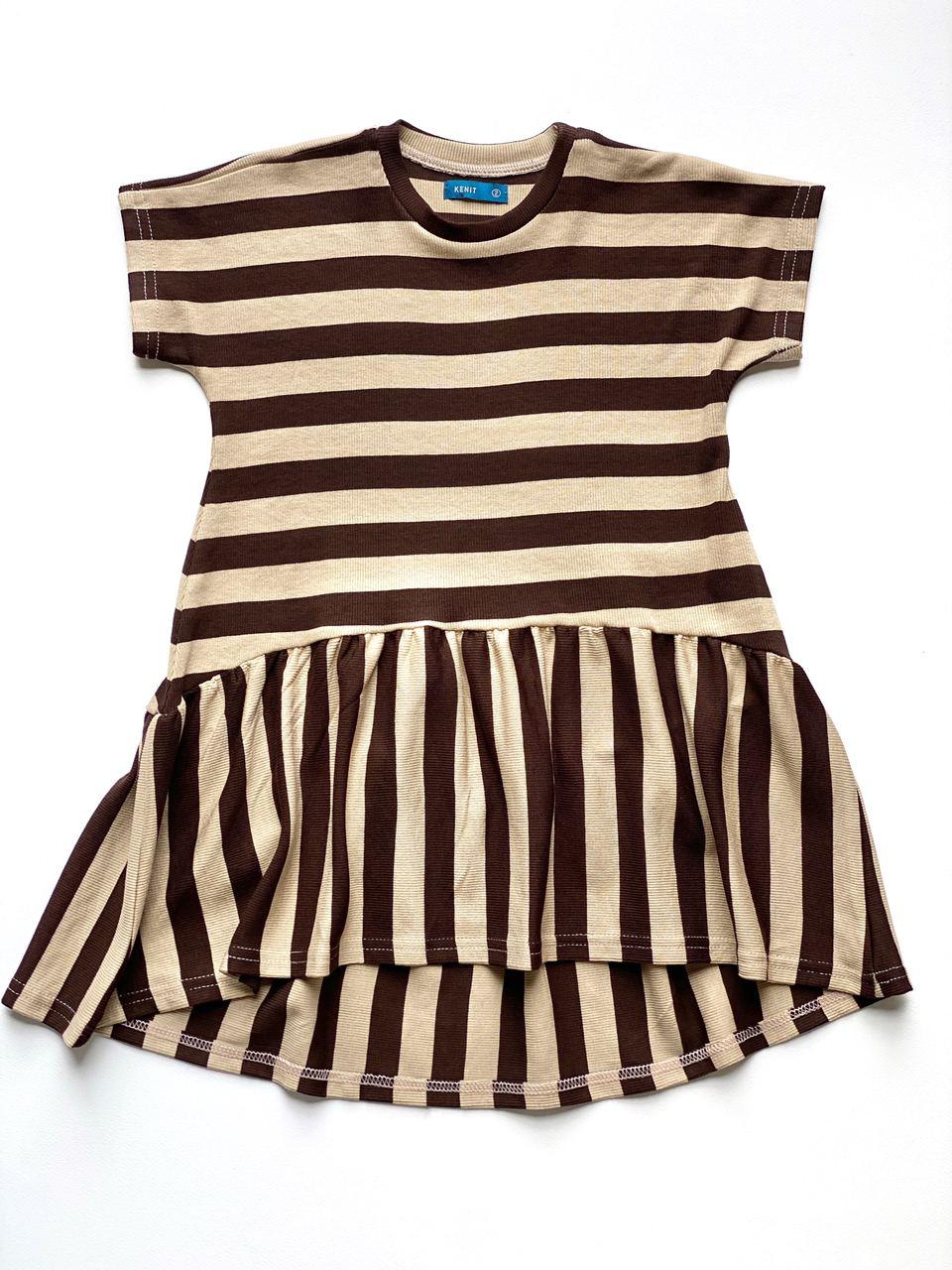 EVELYN Flounce Midi Dress in Cocoa