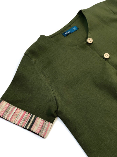 ANAS Teluk Belanga Kurta in Olive