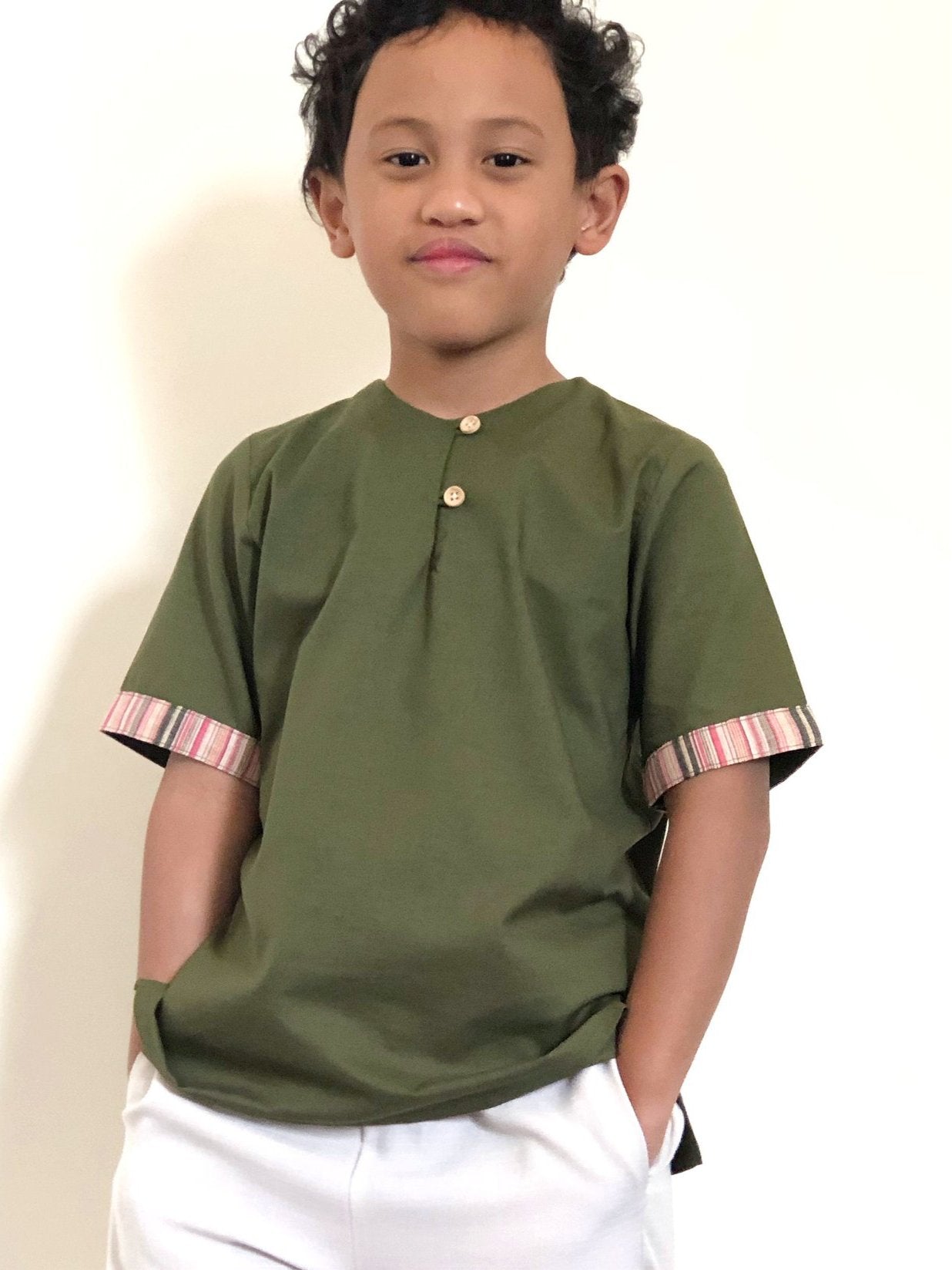 ANAS Teluk Belanga Kurta in Olive