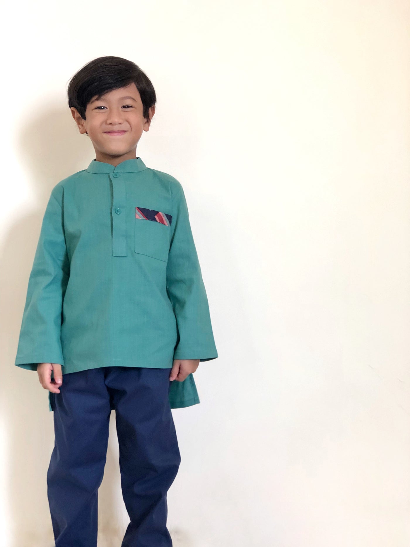 SOLEH Kurta Set in Teal