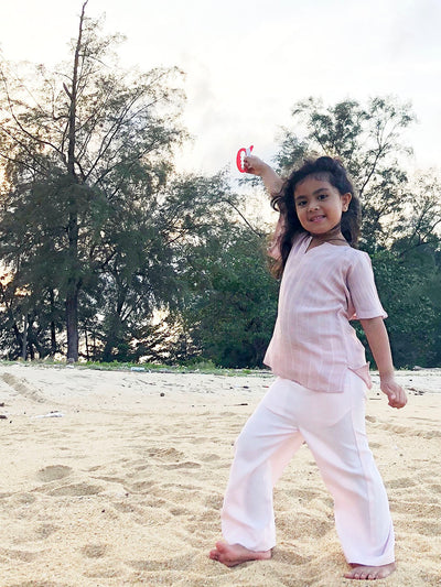LOLA Palazzo Pants in Off Pink