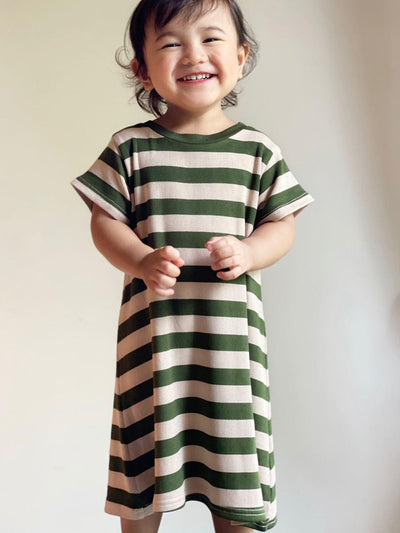 MADISON Straight Cut Midi Dress in Olive