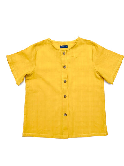 MEGAT Unisex Short Sleeves Kurta in Mustard