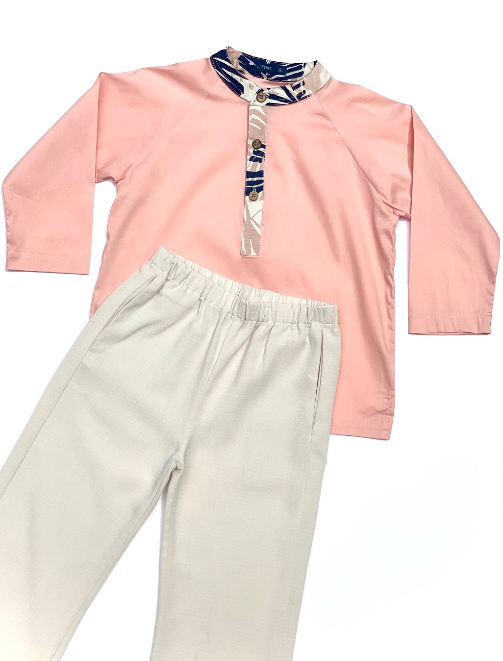 TAHIR Raglan Sleeves Kurta in Pink