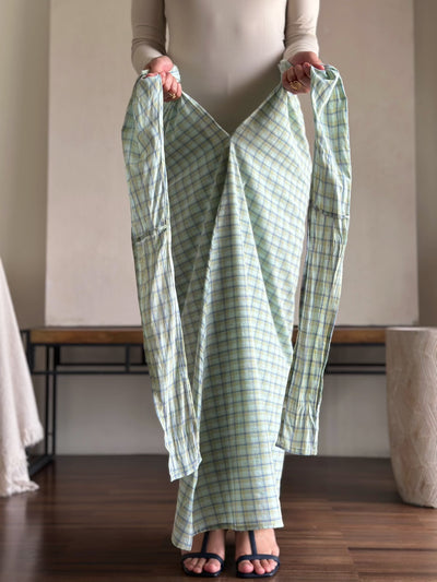 CENDANA Short Kurung Set in Mint Floral
