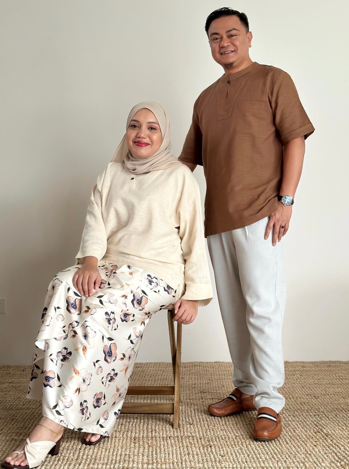 JENTAYU Kurta in Caramel