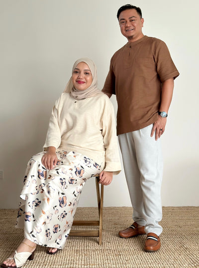 JENTAYU Kurta in Caramel
