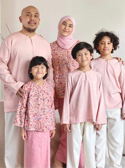 BUDI Teluk Belanga Kurta in Pink