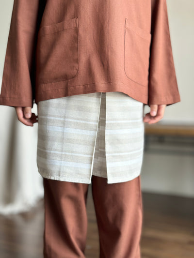 AYUB Instant Pelikat Style Samping in Grey Stripes