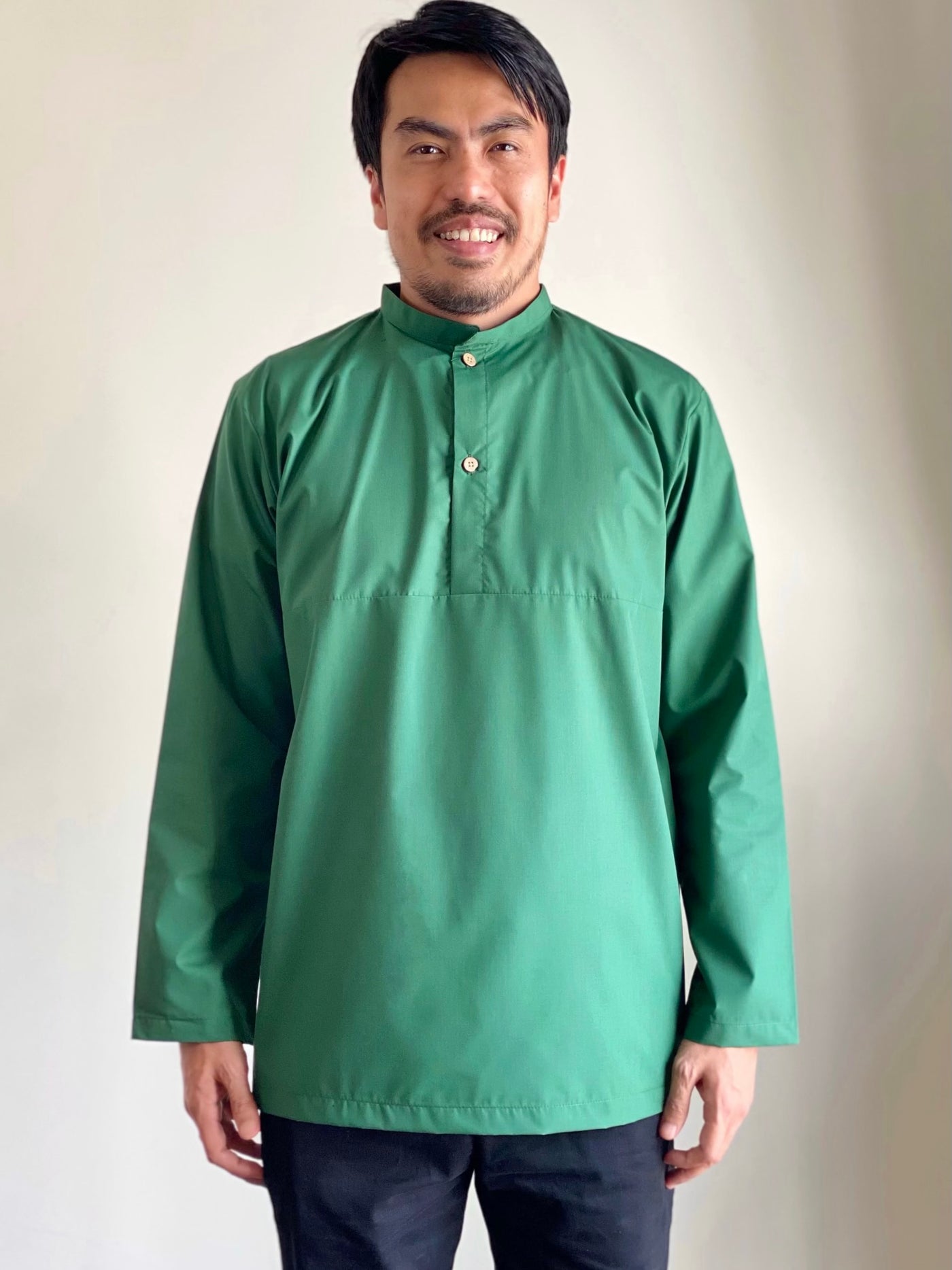 PANJI Cotton Kurta in Emerald