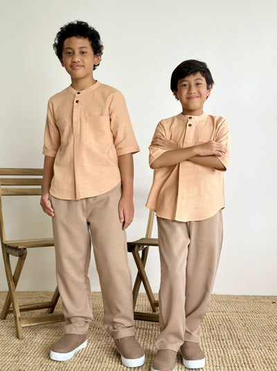 ALI Pocket Kurta in Peach