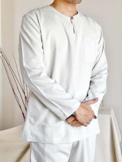 MALIK Teluk Belanga Baju Melayu Set in Honeydew