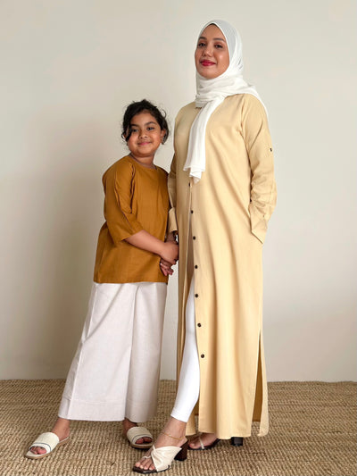 ASTER Shirt Dress in Parmesan