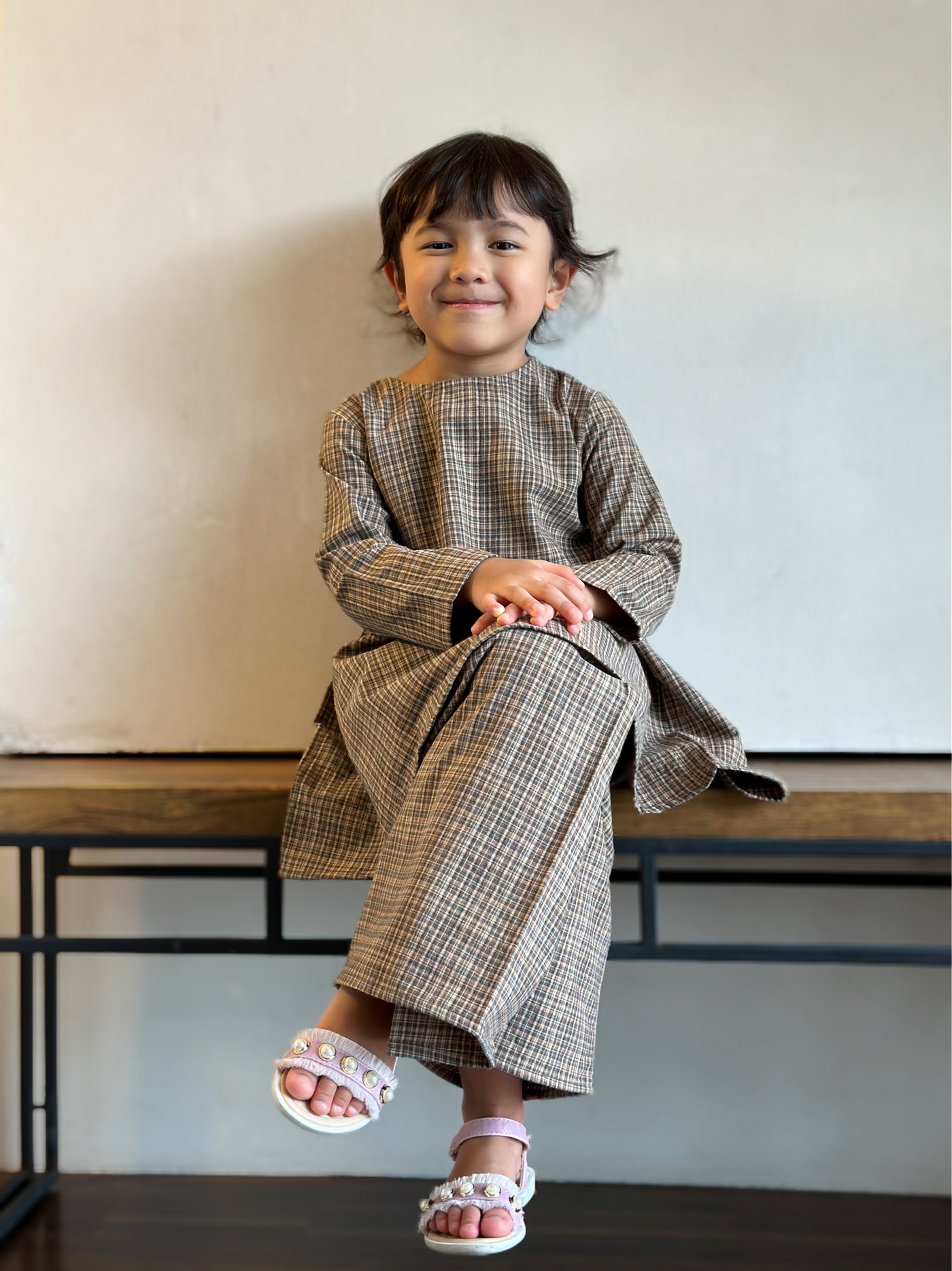 MELATI Kurung Pahang Set in Tartan Checks