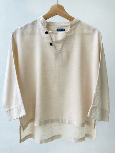 GEULIS Linen Blouse in Vanilla