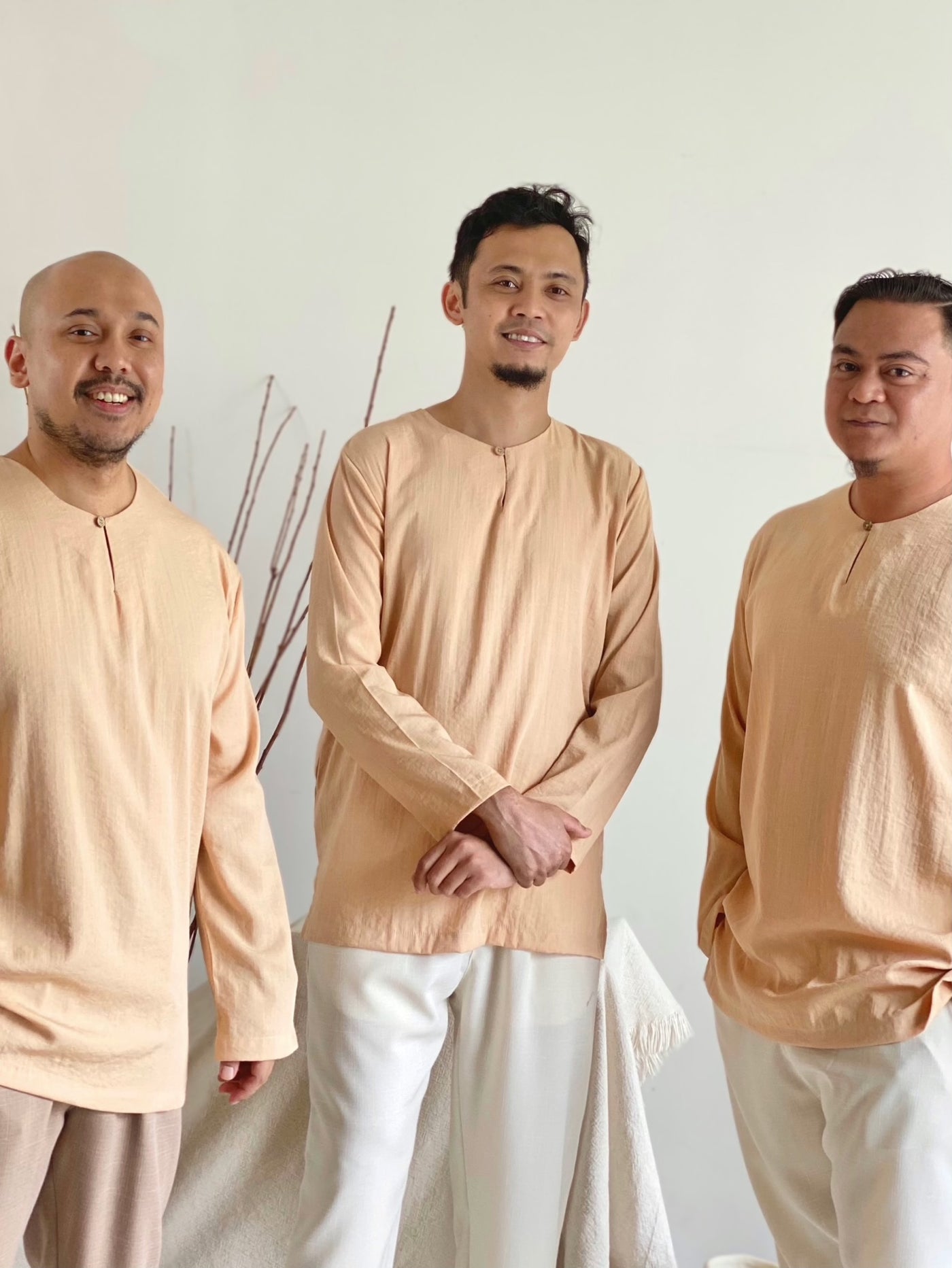 BUDI Teluk Belanga Kurta in Peach