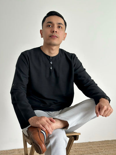 ELIAS Kurta in Charcoal