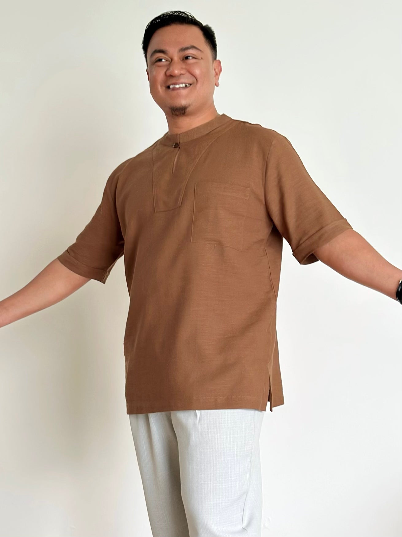 JENTAYU Kurta in Caramel