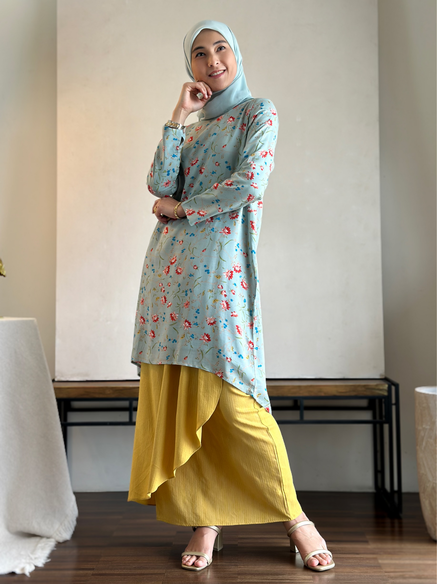 EMBUN Long Kurung Set in Meadow