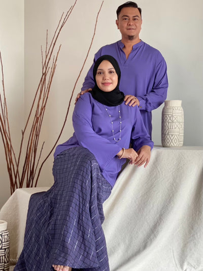 AWANG Kurta in Purple