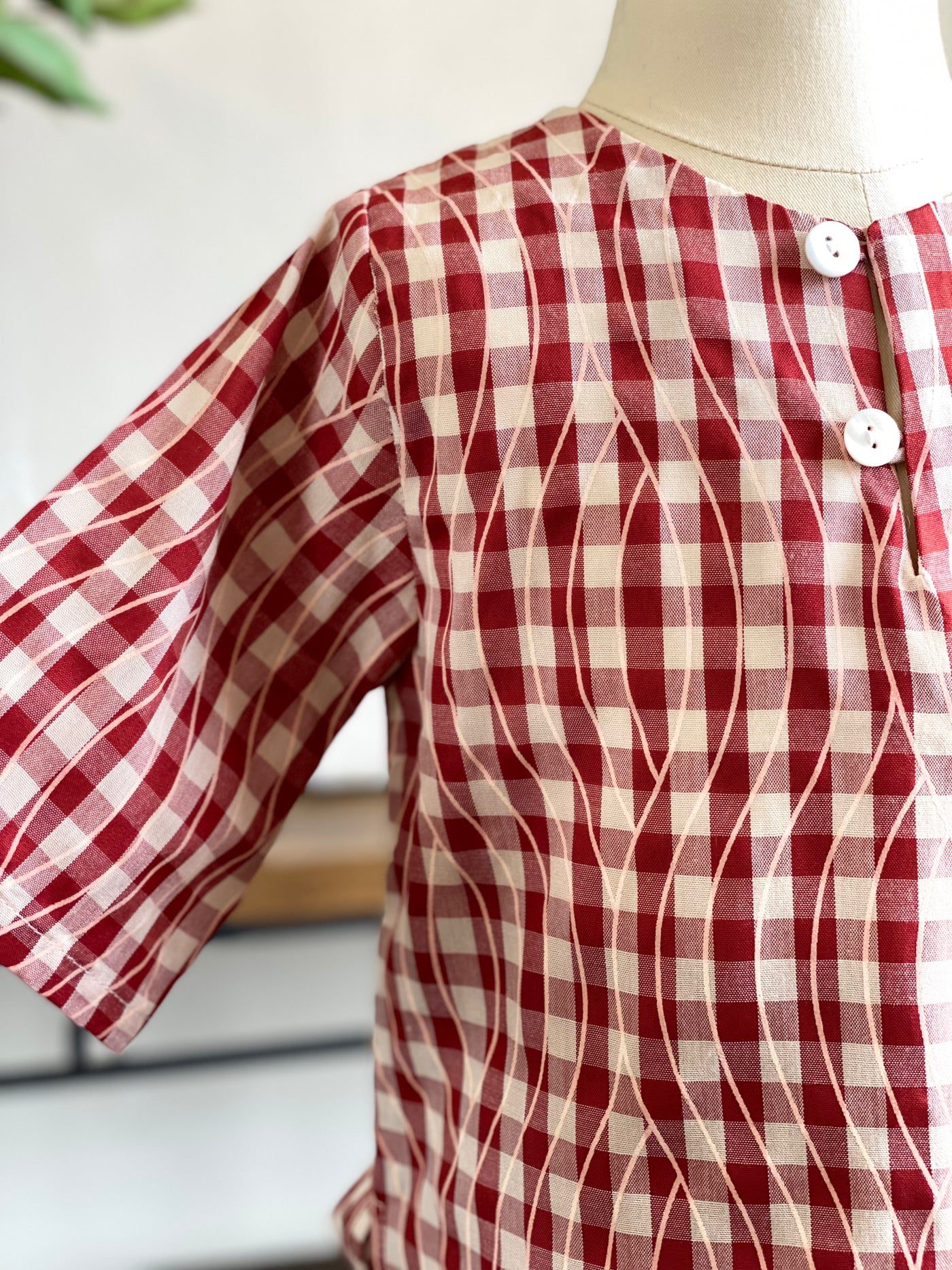 SOFI Baby's Mini Kurung Set in Red Gingham