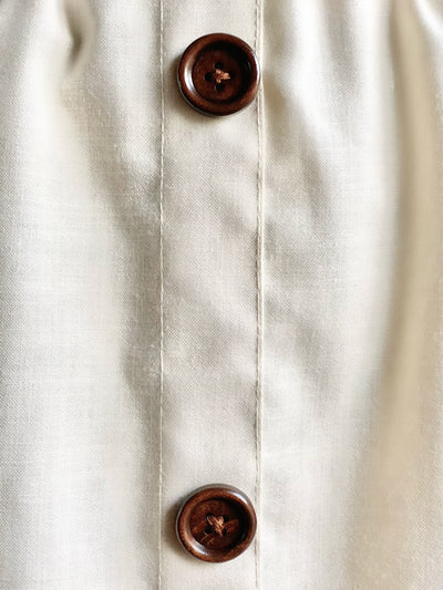 Mallory Buttoned Ruffle Skirt in Ivory
