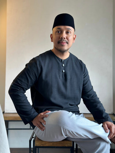 ELIAS Kurta in Charcoal