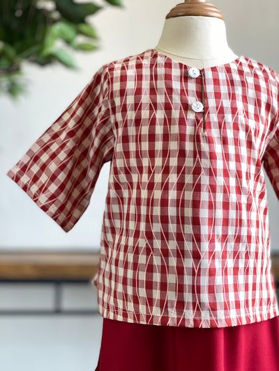 SOFI Baby's Mini Kurung Set in Red Gingham