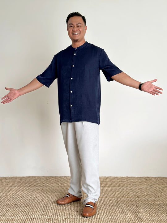 PAWANA Kurta in Navy Blue