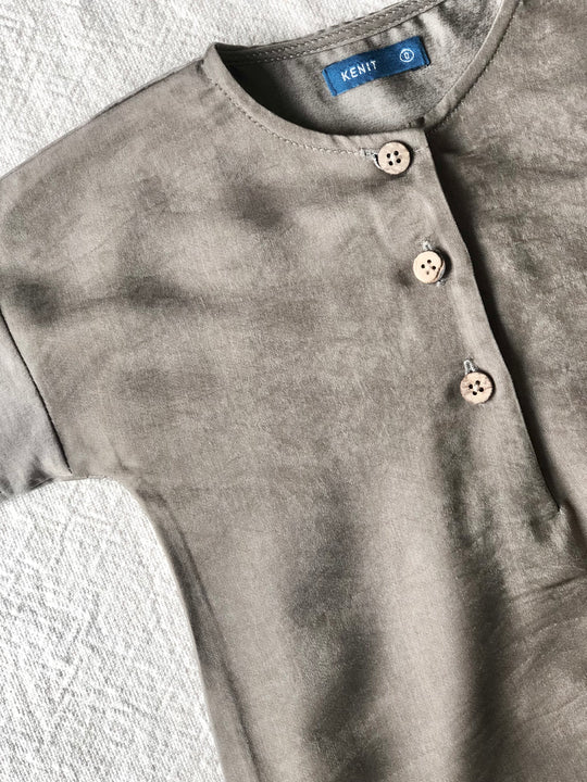MALIQA Baby's Jubah in Mud Green