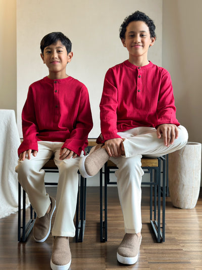 AMAR Kurta in Carmine Red