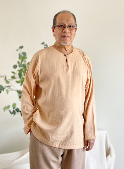 BUDI Teluk Belanga Kurta in Peach