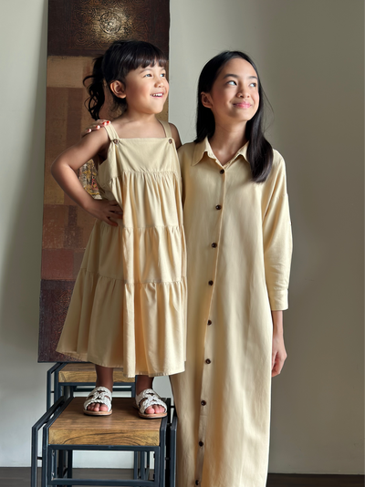SIENNA Shirt Dress in Parmesan
