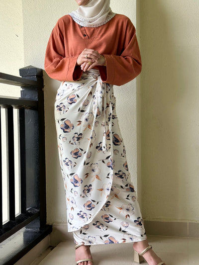 AKASIA Linen Blouse in Cinnamon
