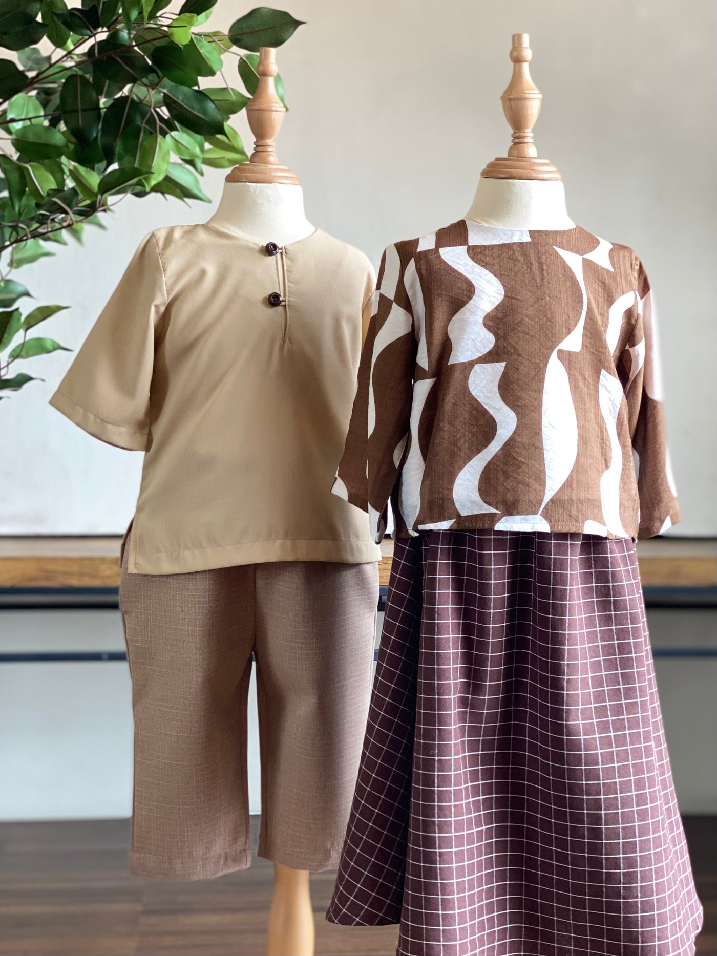 TENANG Unisex Baby’s Kurta in Tan