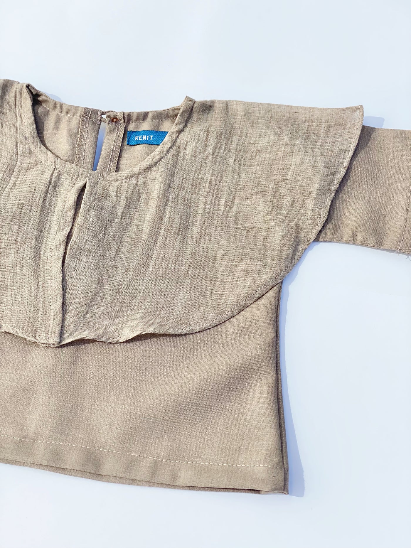 Celina Puritan-collar Blouse in Cedar