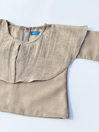 Celina Puritan-collar Blouse in Cedar