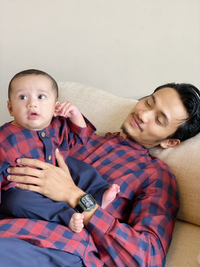 ILHAM Kurta Set in Checks