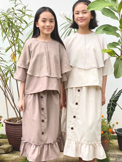 Celina Puritan-collar Blouse in Cedar