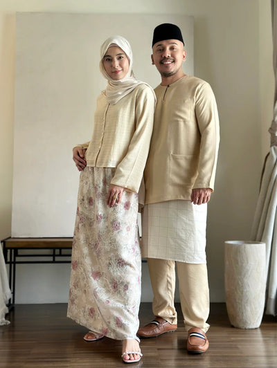 CAMELIA Modern Mini Kebaya Set in Vanilla Rose
