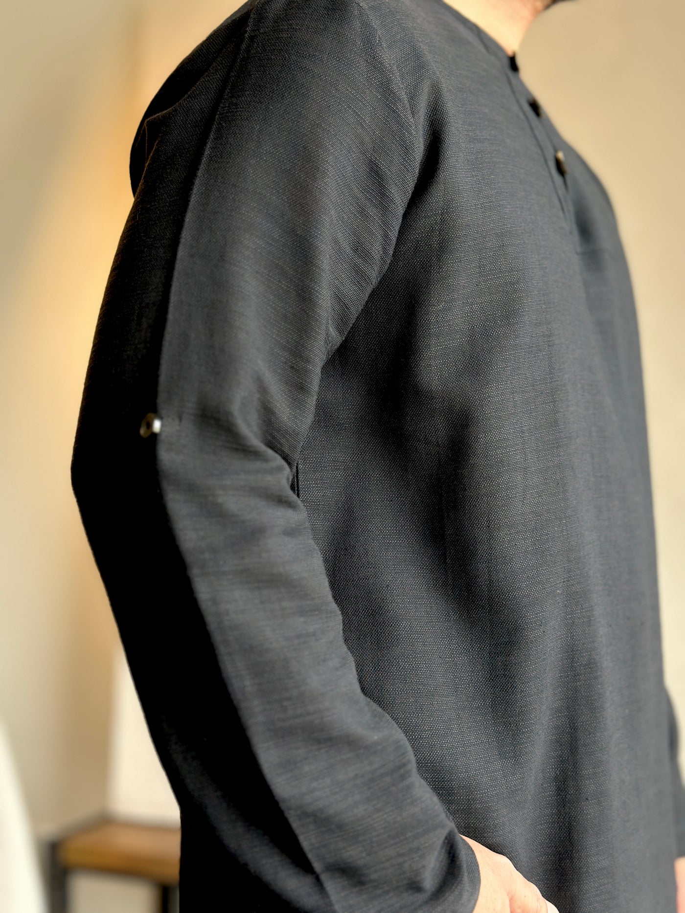 ELIAS Kurta in Charcoal