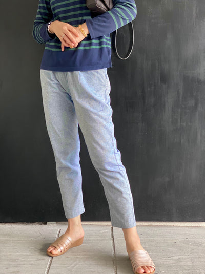 KELLY Chambray Cropped Pants