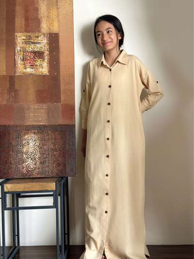 SIENNA Shirt Dress in Parmesan