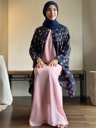 ROSE Flowy Dress with Overcoat Set