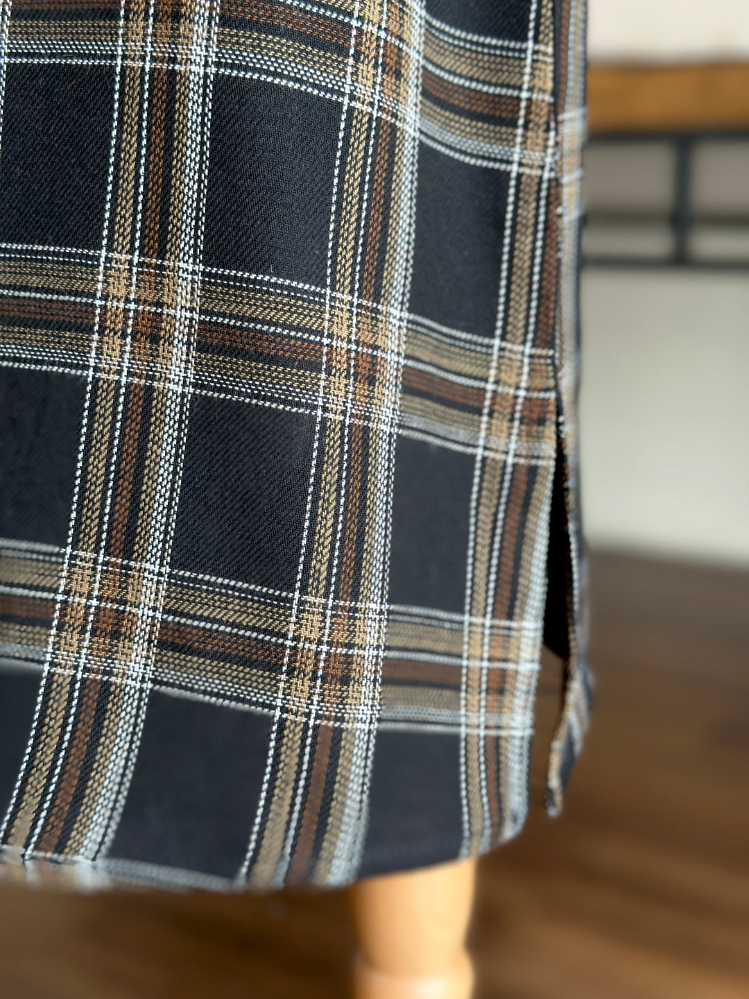 KEMIRI Baby's Dress with Mini Bolero Set in Black Plaid