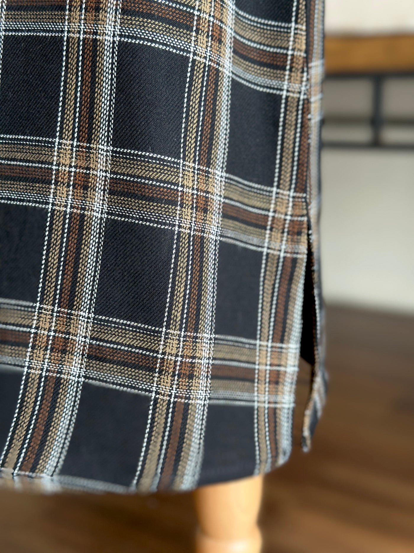 KEMIRI Baby's Dress with Mini Bolero Set in Black Plaid